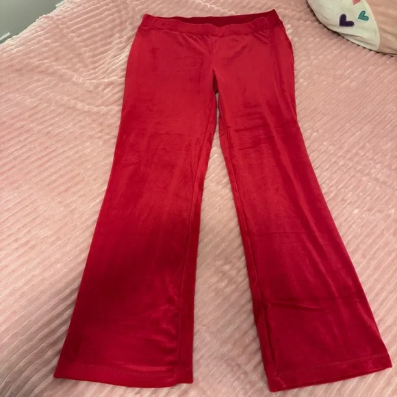 Juicy Couture Red Rhinestone Sweatsuit with Zip-up Hoodie and Pants Size L - Picture 6 of 7